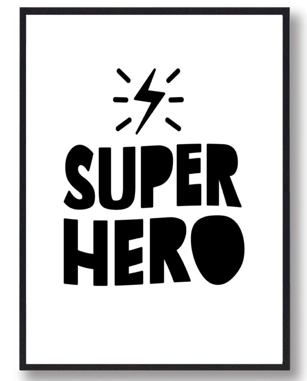 Superhero - plakat (Størrelse: L - 50x70cm (B2))