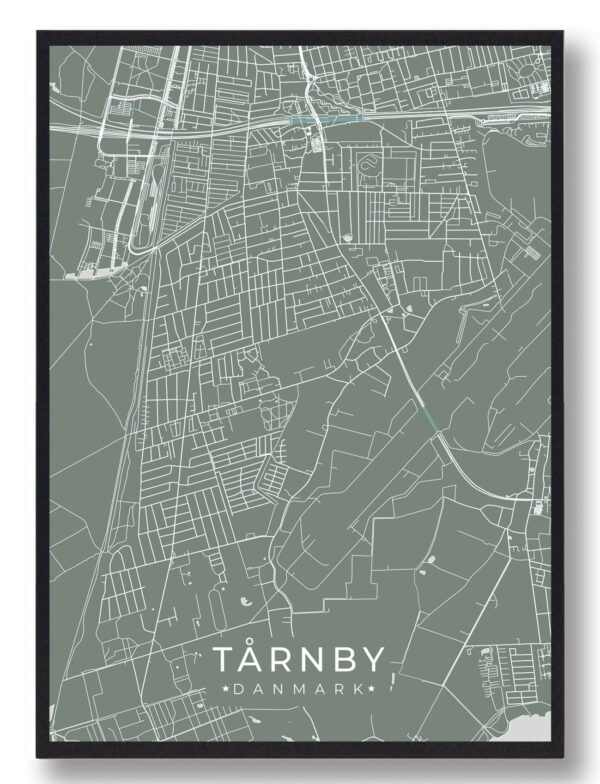 Tårnby plakat - grøn (Størrelse: L - 50x70cm (B2))