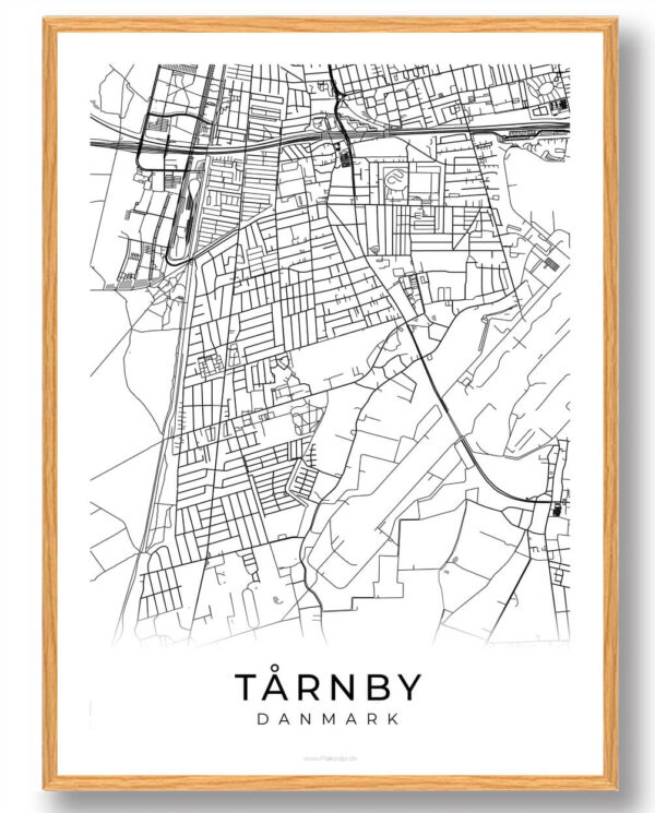 Tårnby plakat - hvid (Størrelse: L - 50x70cm (B2))