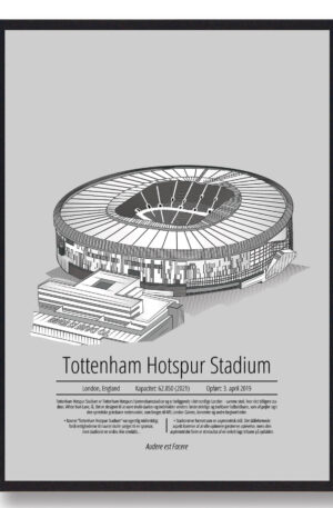 Tottenham Hotspur - Tottenham grå (Størrelse: S - 21x29