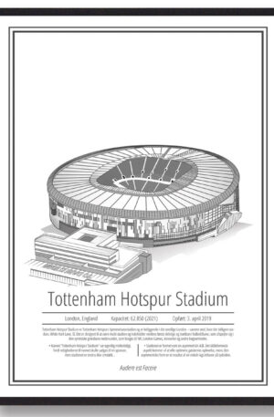 Tottenham Hotspur - Tottenham - stadion plakat (Størrelse: S - 21x29