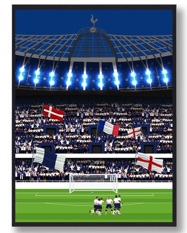 Tottenham - fodboldplakat (Størrelse: S - 21x29