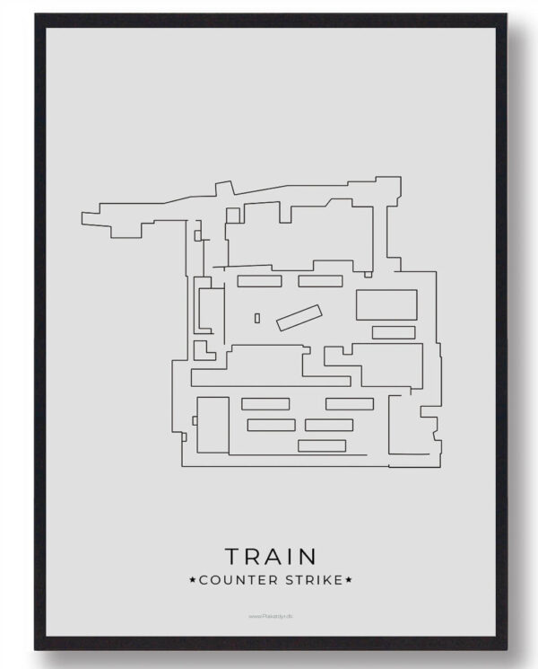 Train map - CS gamerplakater (Størrelse: L - 50x70cm (B2))