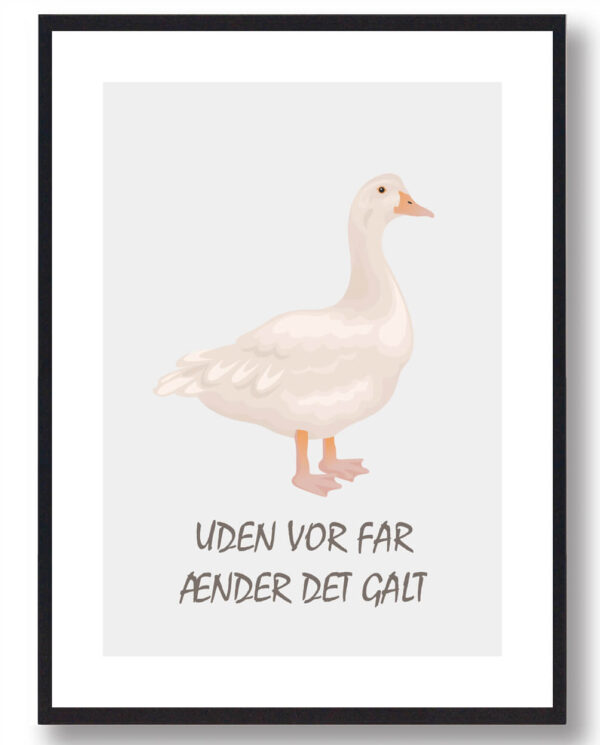 Uden vor far ænder det galt - plakat (Størrelse: S - 21x29