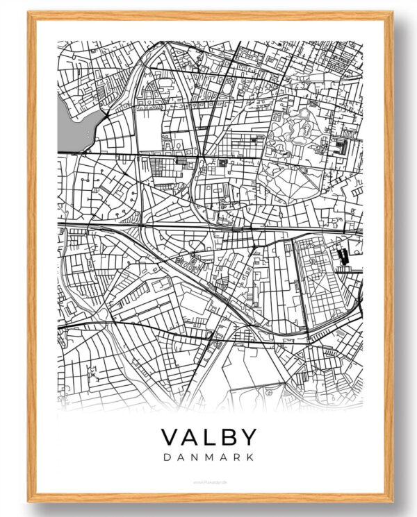 Valby plakat - hvid (Størrelse: L - 50x70cm (B2))