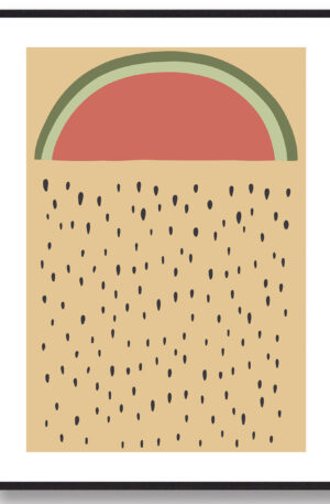 Vandmelon regn - plakat (Størrelse: L - 50x70cm (B2))