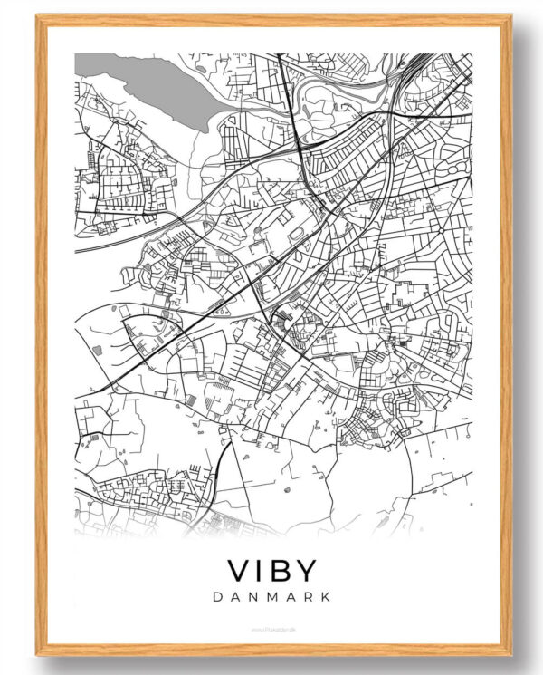 Viby J plakat - hvid (Størrelse: L - 50x70cm (B2))