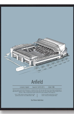 Anfield  Liverpool  lyseblå (Størrelse: S - 21x29