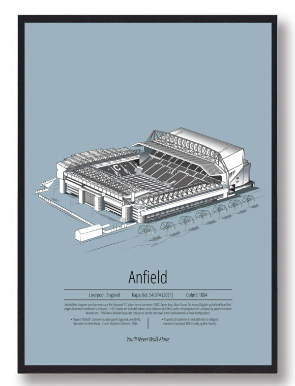 Anfield  Liverpool  lyseblå (Størrelse: S - 21x29