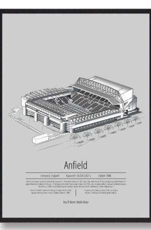 Anfield  Liverpool  grå (Størrelse: S - 21x29