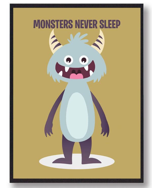 Never sleep monster - plakat (Størrelse: L - 50x70cm (B2))