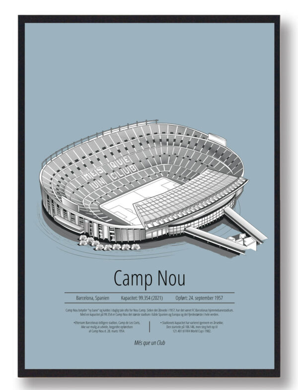 Camp Nou Barcelona - lyseblå (Størrelse: S - 21x29