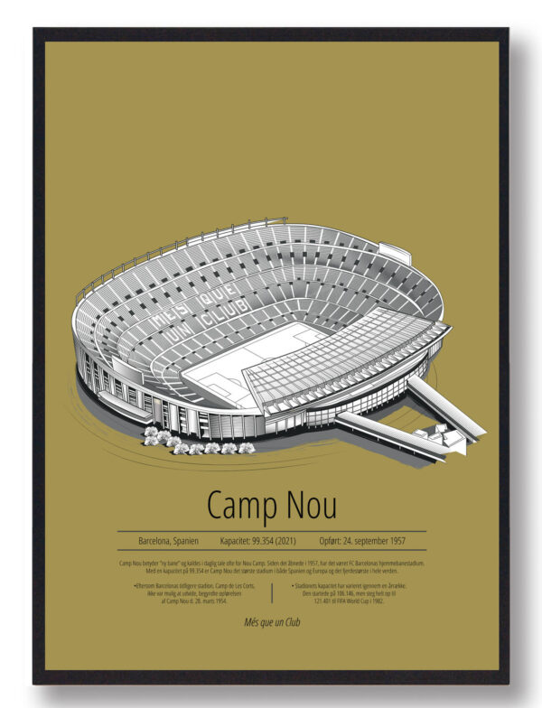 Camp Nou Barcelona - gul (Størrelse: S - 21x29