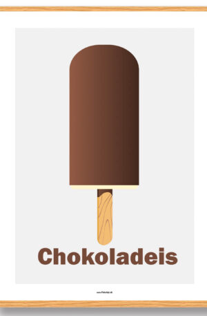 Chokoladeis - plakat (Størrelse: L - 50x70cm (B2))