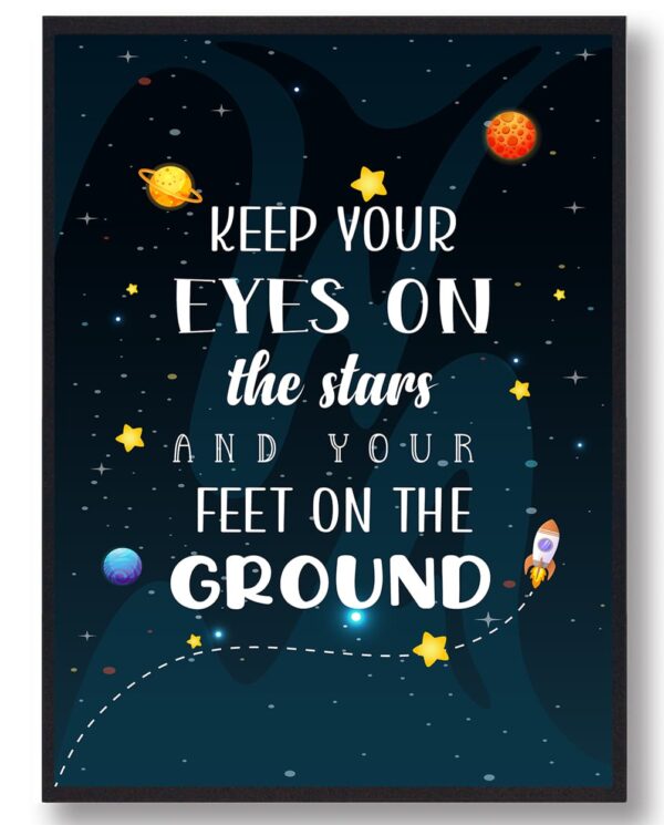 Keep your eyes on the stars - plakat (Størrelse: S - 21x29