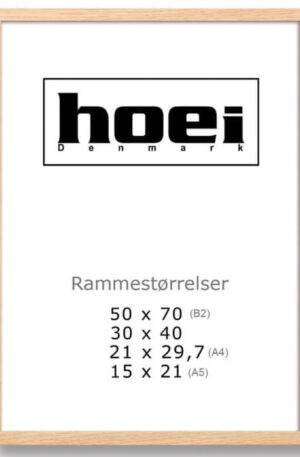 30x40cm Egeramme - Hoei Denmark* (Størrelse: M - 30x40cm) -egetræsramme