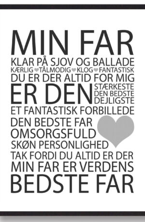 Min far - plakat (Størrelse: S - 21x29