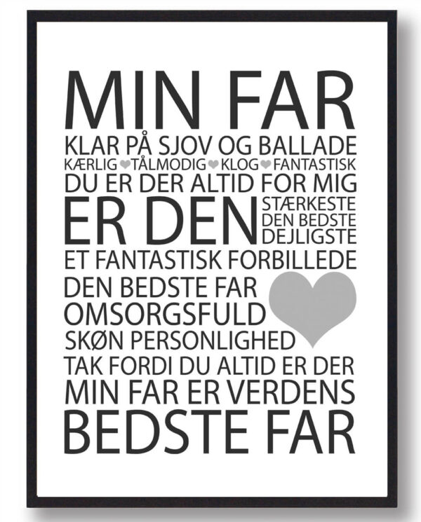 Min far - plakat (Størrelse: S - 21x29