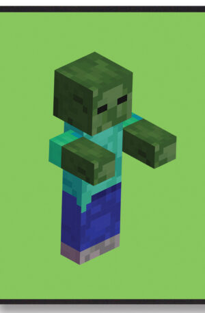 Zombie grøn - minecraft gamerplakater (Størrelse: L - 50x70cm (B2))