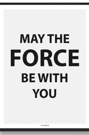 MAY THE FORCE BE WITH YOU - gamerplakat (Størrelse: L - 50x70cm (B2))