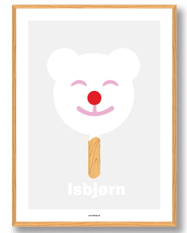 Isbjørn - plakat (Størrelse: L - 50x70cm (B2))