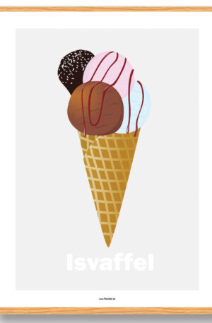 Isvaffel - plakat (Størrelse: L - 50x70cm (B2))