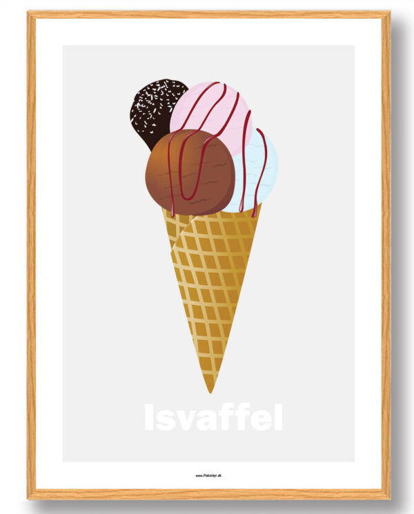 Isvaffel - plakat (Størrelse: L - 50x70cm (B2))