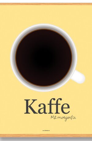 Kaffe - køkkenplakat (Størrelse: S - 21x29