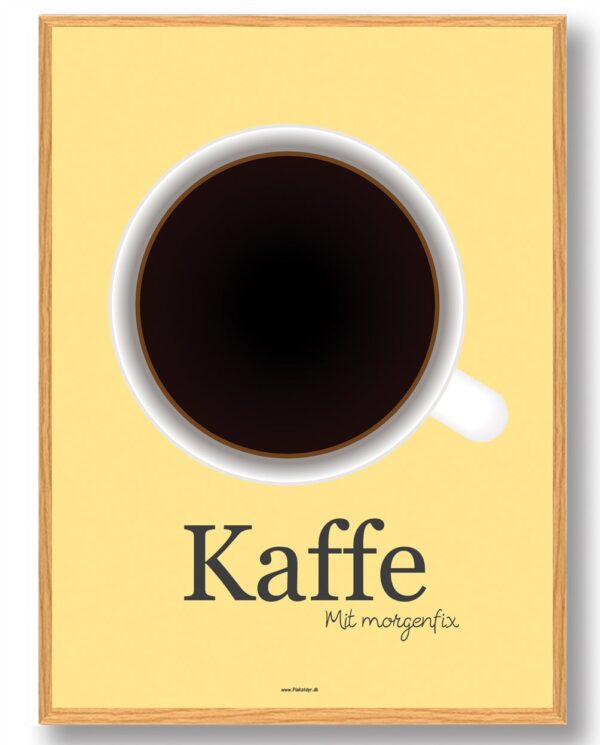 Kaffe - køkkenplakat (Størrelse: S - 21x29