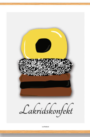 lakridskonfekt - plakat (Størrelse: L - 50x70cm (B2))