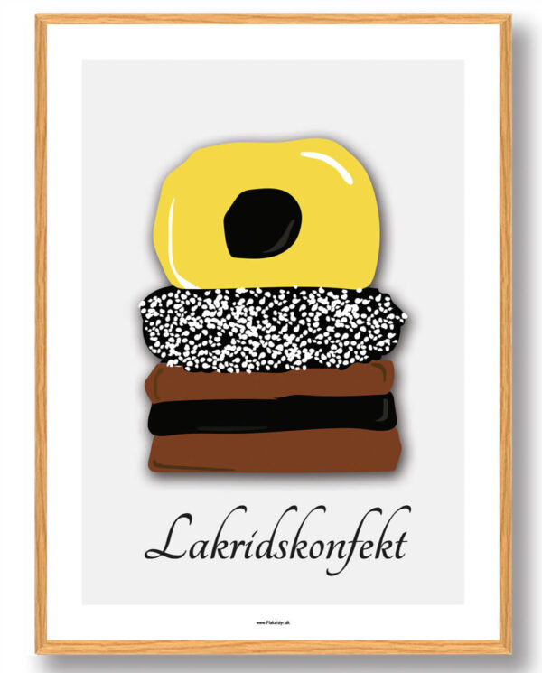 lakridskonfekt - plakat (Størrelse: L - 50x70cm (B2))