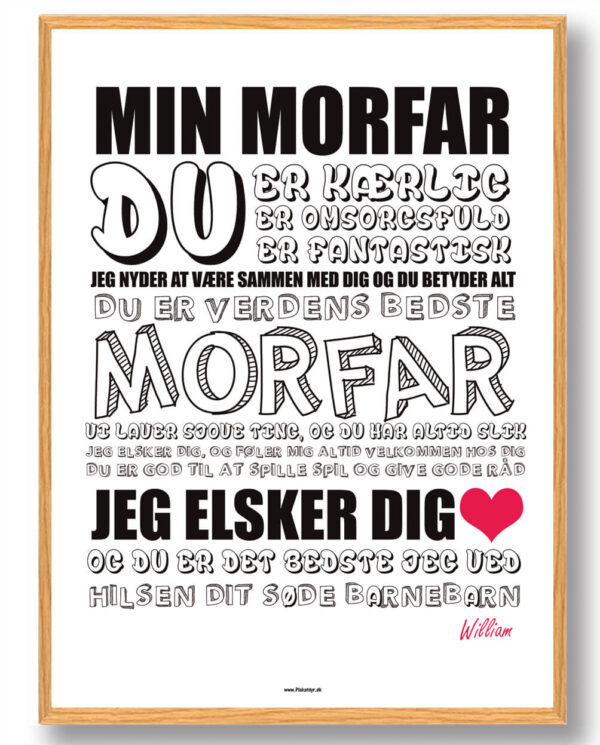 Min morfar - plakat (Størrelse: S - 21x29