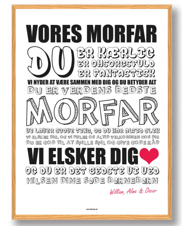 Vores morfar - plakat (Størrelse: S - 21x29