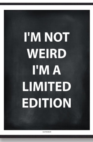 I'M A LIMITED EDITION - gamerplakat (sort) (Størrelse: L - 50x70cm (B2))