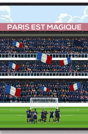 PSG Paris fans - fodboldplakat (Størrelse: S - 21x29