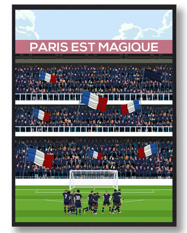 PSG Paris fans - fodboldplakat (Størrelse: S - 21x29