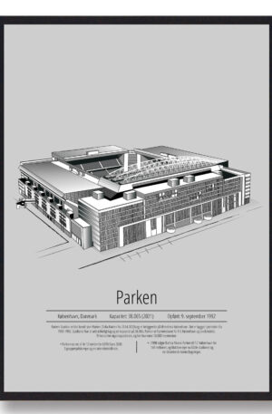 FC København - FCK parken grå (Størrelse: S - 21x29