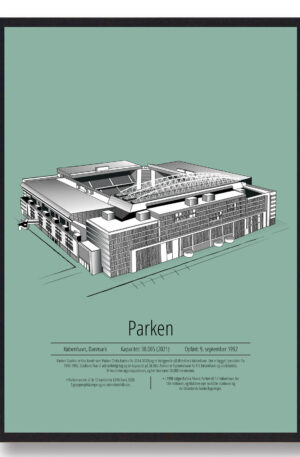 FC København - FCK parken mintgrøn (Størrelse: S - 21x29