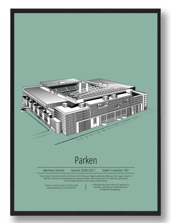 FC København - FCK parken mintgrøn (Størrelse: S - 21x29