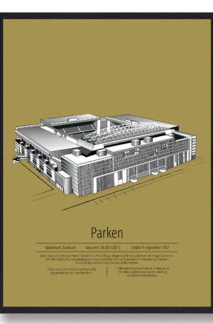 FC København  - FCK parken gul (Størrelse: S - 21x29