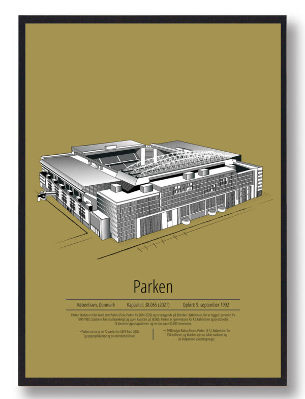 FC København  - FCK parken gul (Størrelse: S - 21x29