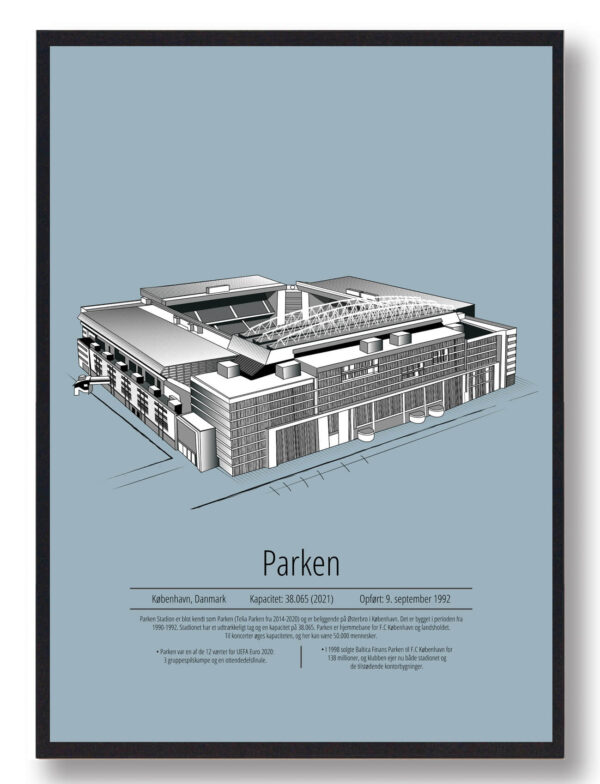 FC København - FCK parken lyseblå (Størrelse: S - 21x29