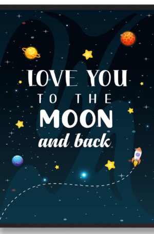 Love you to moon and back - plakat (Størrelse: S - 21x29