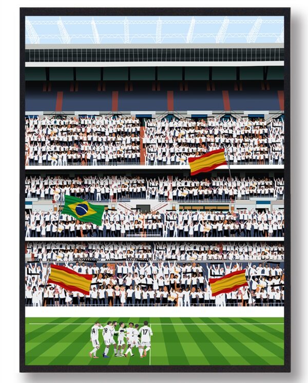 Real Madrid plakat- fans - fodboldplakat (Størrelse: S - 21x29