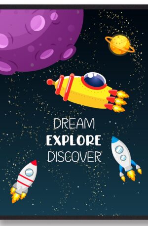 Dream explore discover - plakat (Størrelse: S - 21x29
