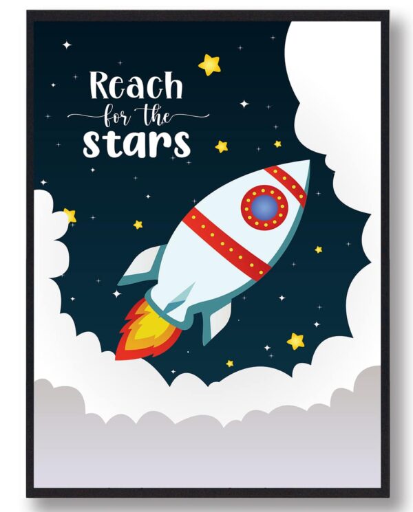 Reach for the stars - plakat (Størrelse: S - 21x29