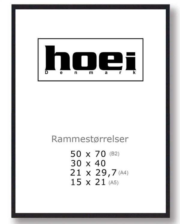 30x40cm Sort ramme - Hoei Denmark (Størrelse: M - 30x40cm)