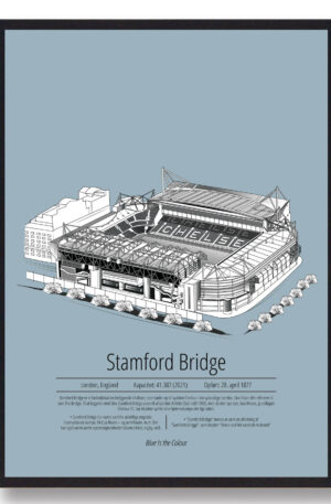 Stamford Bridge - Chelsea - lyseblå (Størrelse: S - 21x29