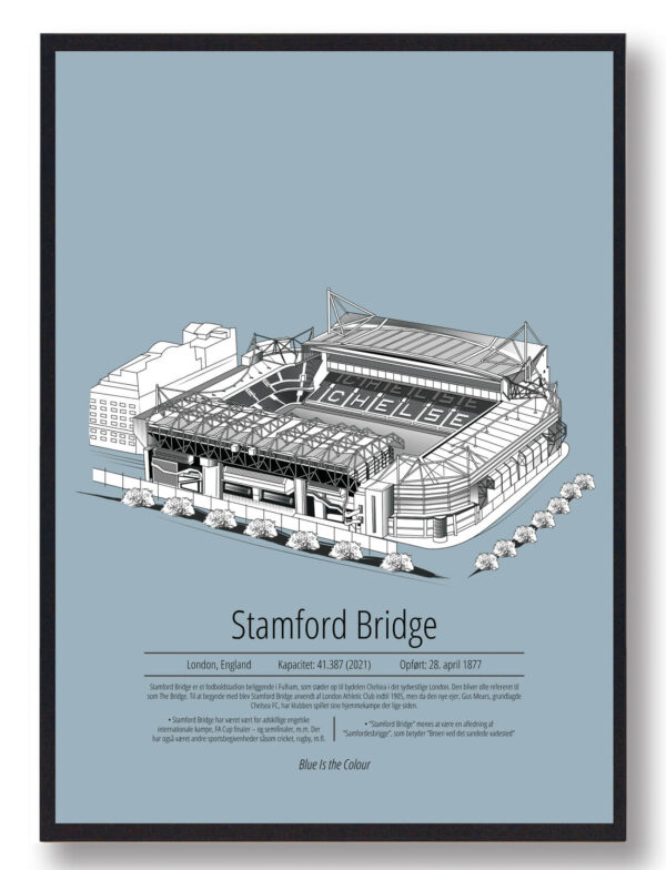 Stamford Bridge - Chelsea - lyseblå (Størrelse: S - 21x29