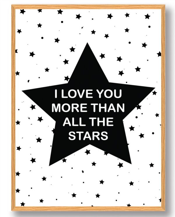 I LOVE YOU MORE... - plakat (Størrelse: S - 21x29